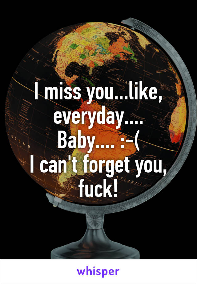 I miss you...like, everyday....
Baby.... :-(
I can't forget you, fuck!