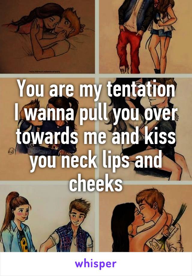 You are my tentation I wanna pull you over towards me and kiss you neck lips and cheeks