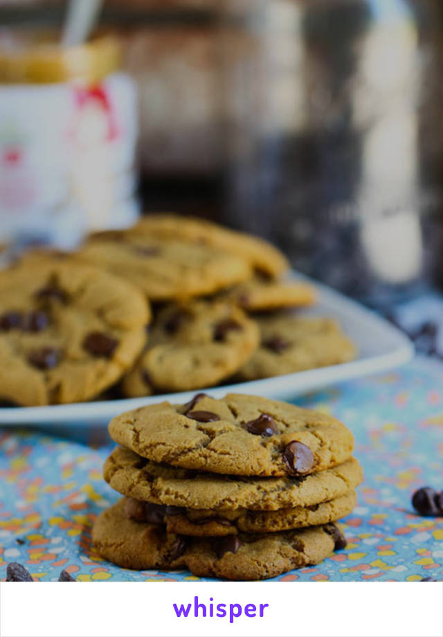 -OR-
A chocolate chip cookie on a plate full of oatmeal with raisins....