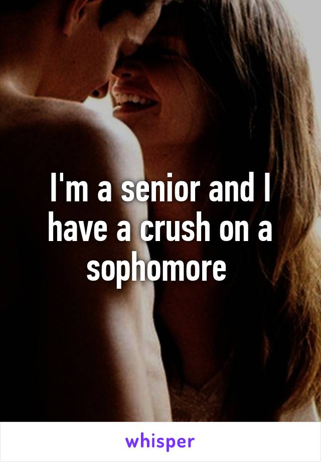 I'm a senior and I have a crush on a sophomore 