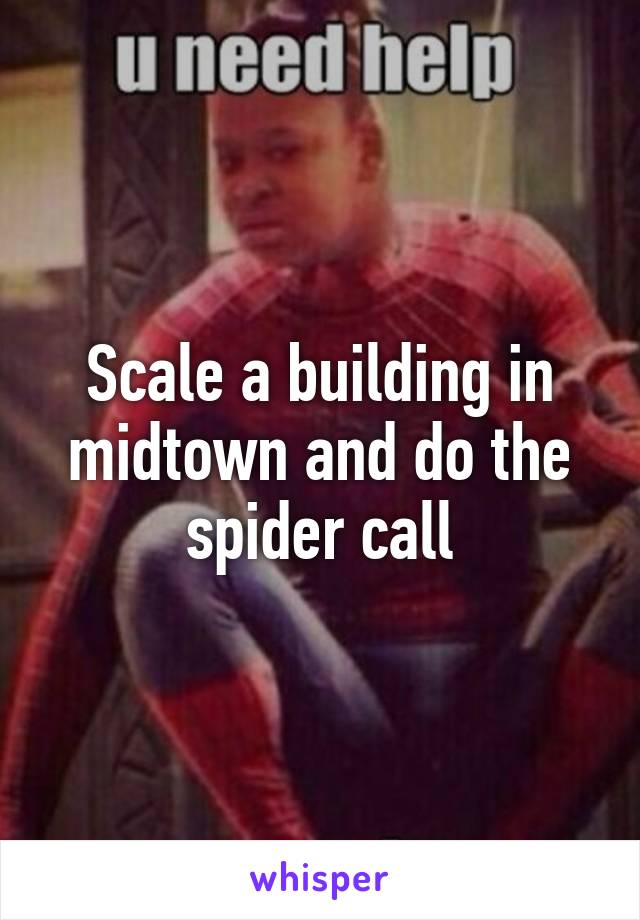 Scale a building in midtown and do the spider call