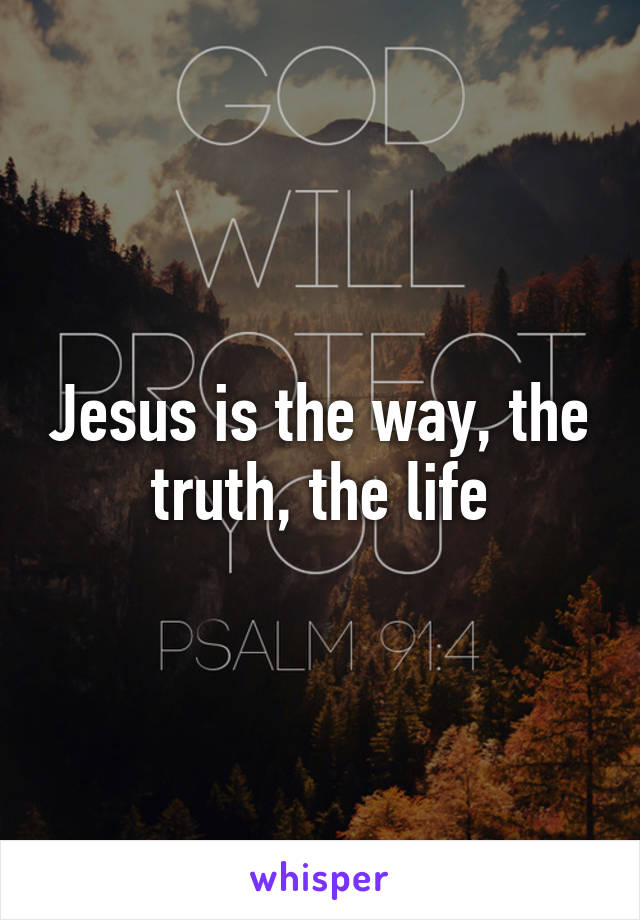 Jesus is the way, the truth, the life