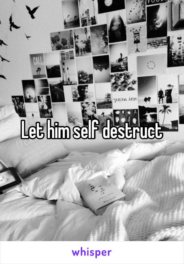 Let him self destruct 