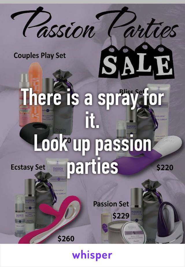 There is a spray for it.
Look up passion parties