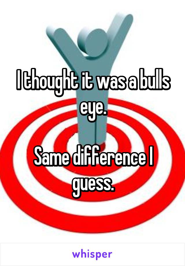 I thought it was a bulls eye.

Same difference I guess.