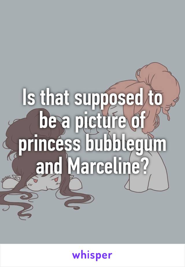 Is that supposed to be a picture of princess bubblegum and Marceline?