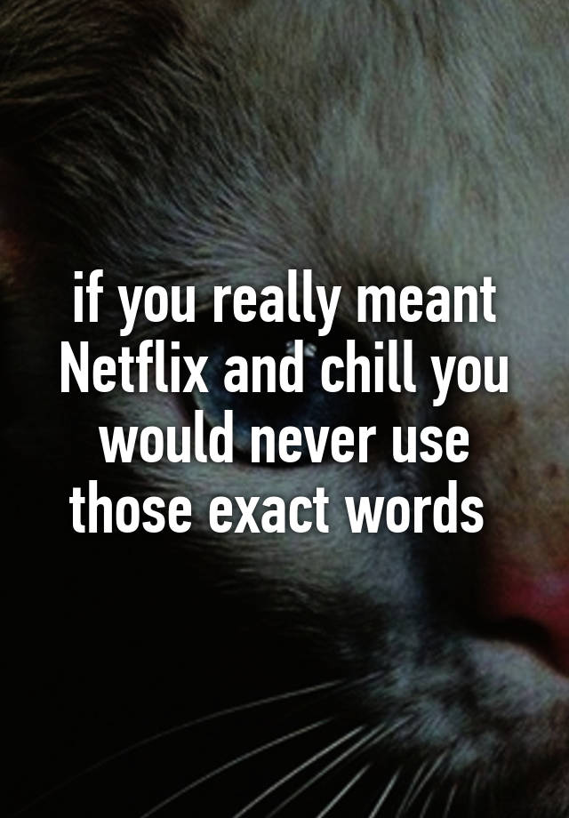 if-you-really-meant-netflix-and-chill-you-would-never-use-those-exact-words