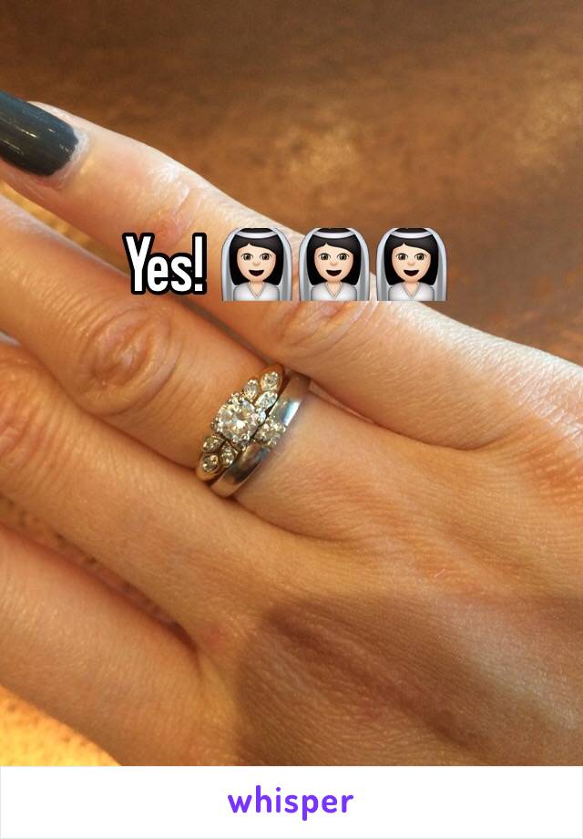 Yes! 👰🏻👰🏻👰🏻