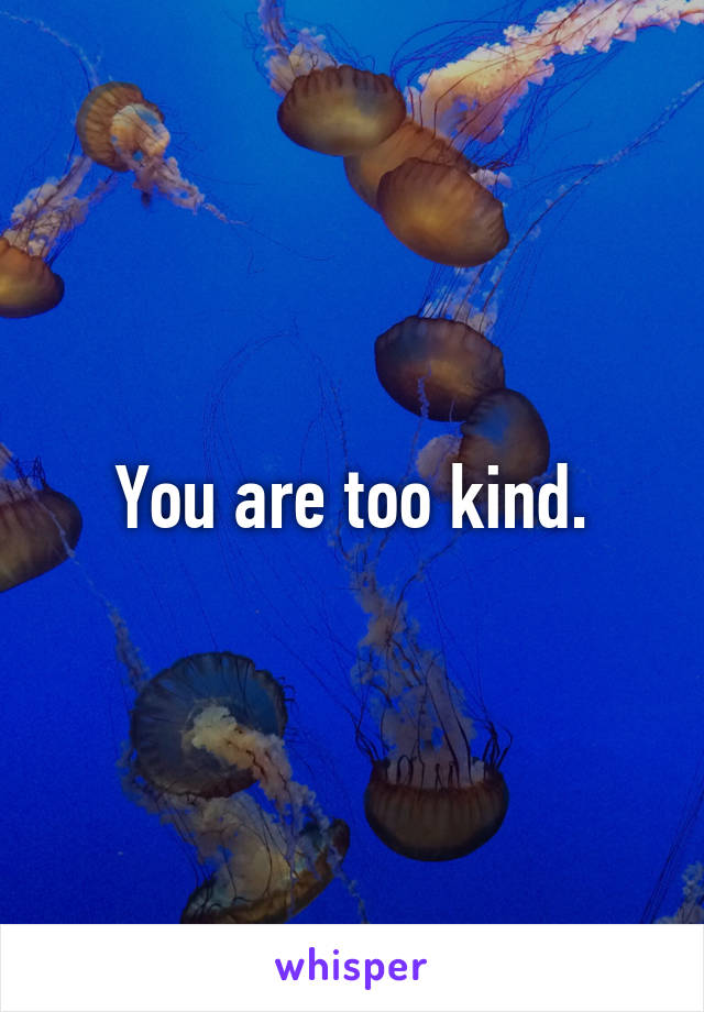 You are too kind.