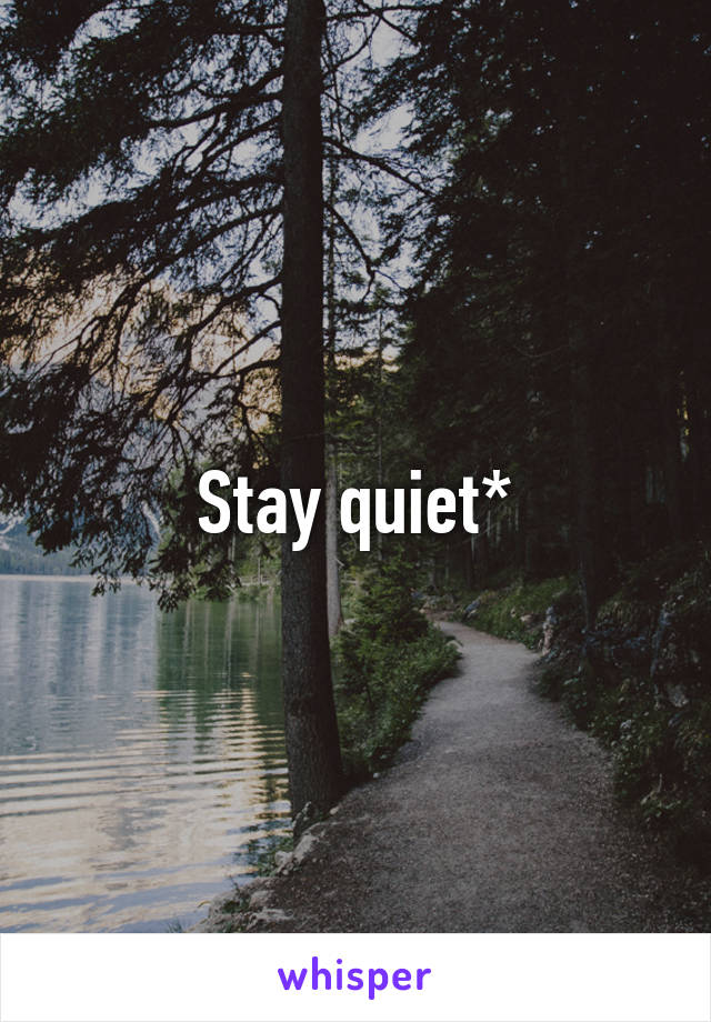 Stay quiet*