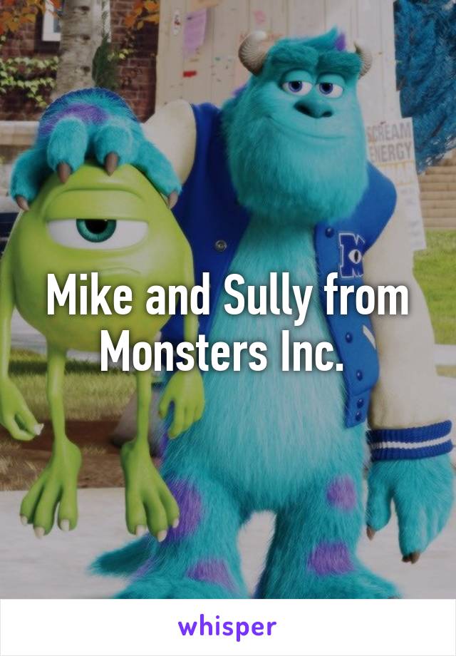 Mike and Sully from Monsters Inc. 