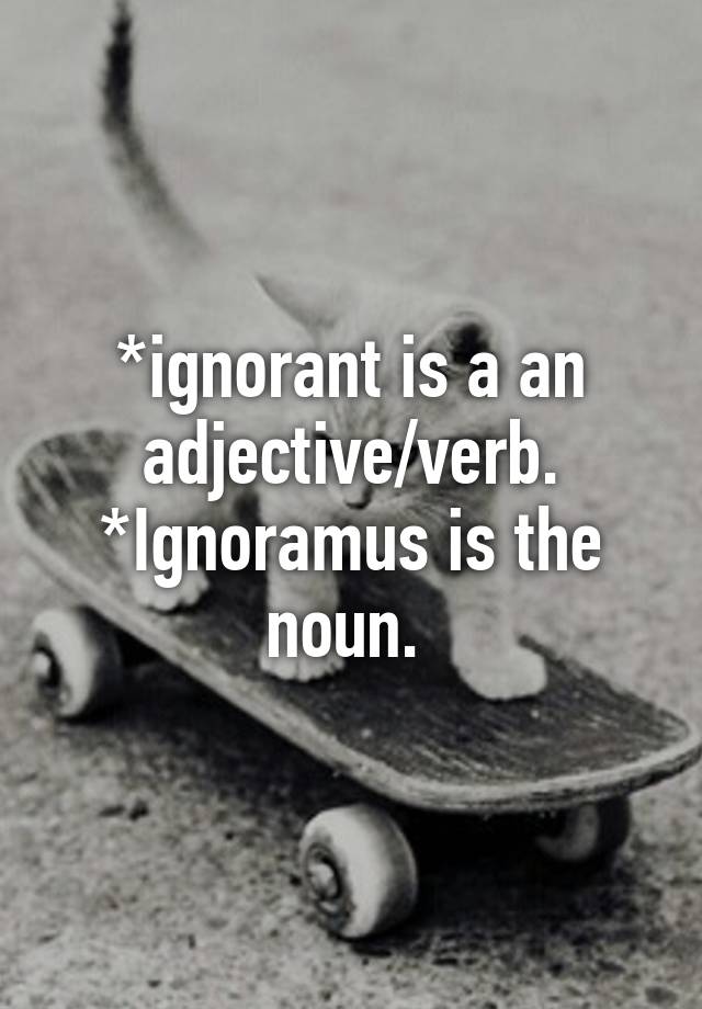 ignorant-is-a-an-adjective-verb-ignoramus-is-the-noun