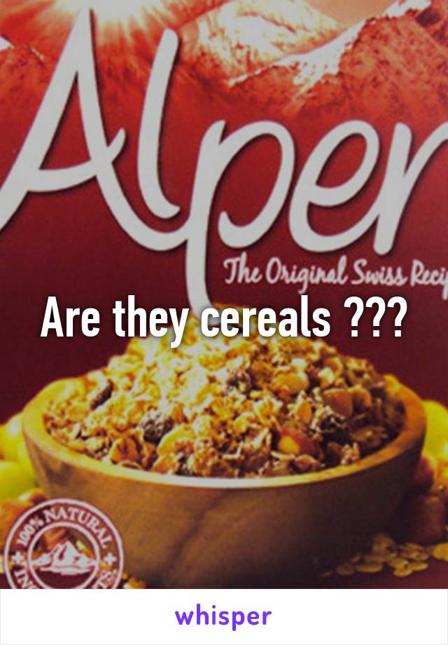 Are they cereals ???