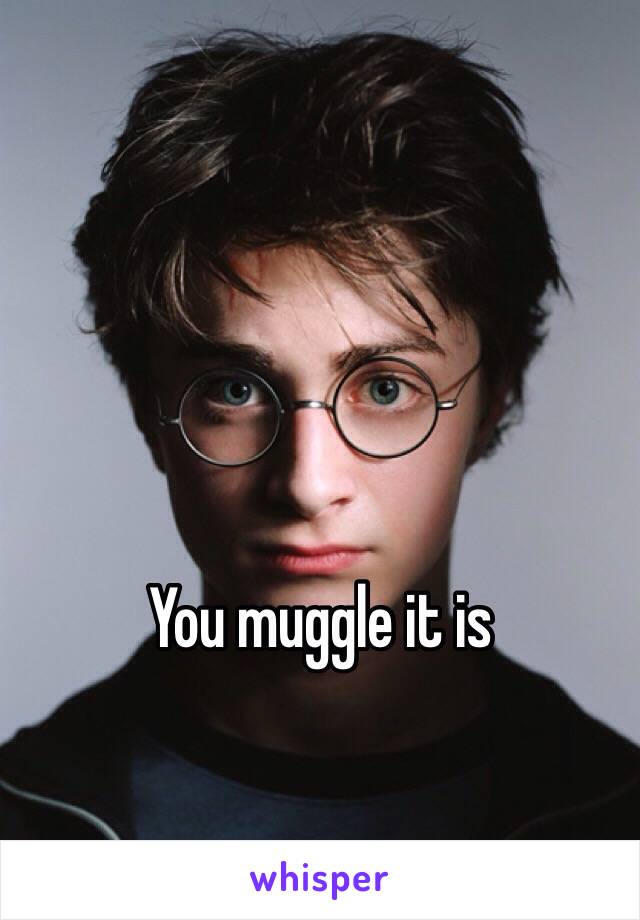 You muggle it is 