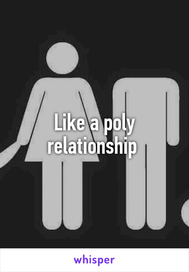 Like a poly relationship 
