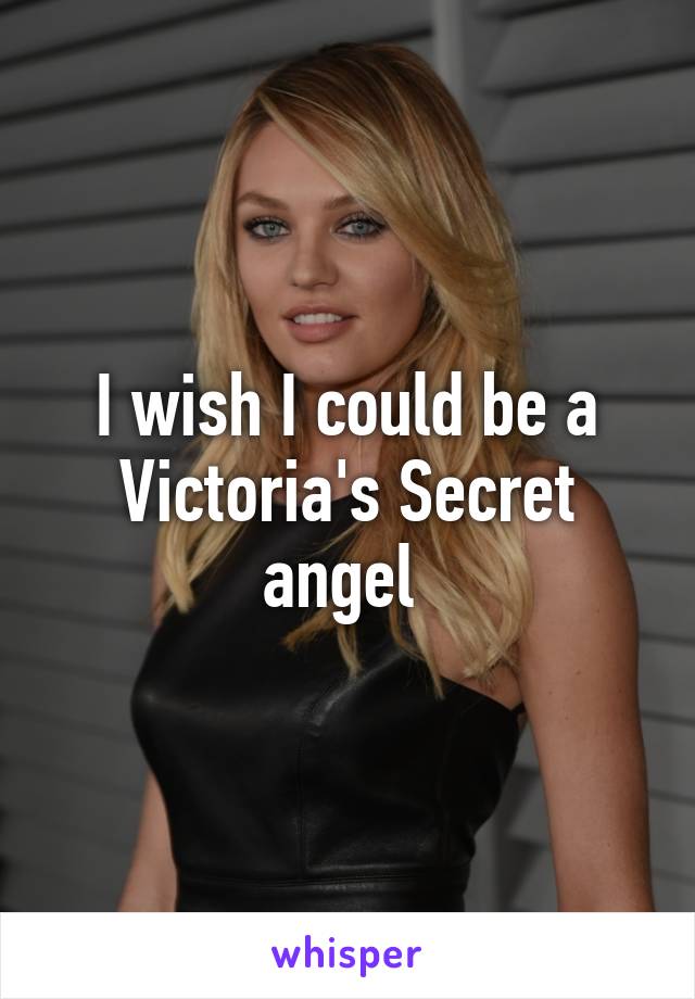 I wish I could be a Victoria's Secret angel 
