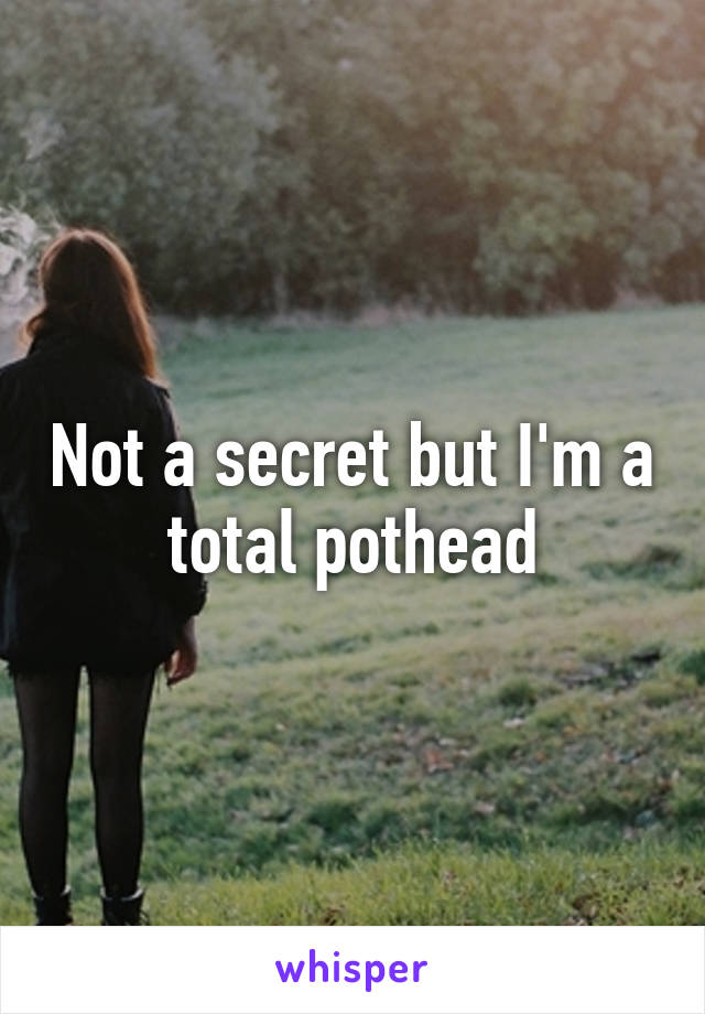 Not a secret but I'm a total pothead