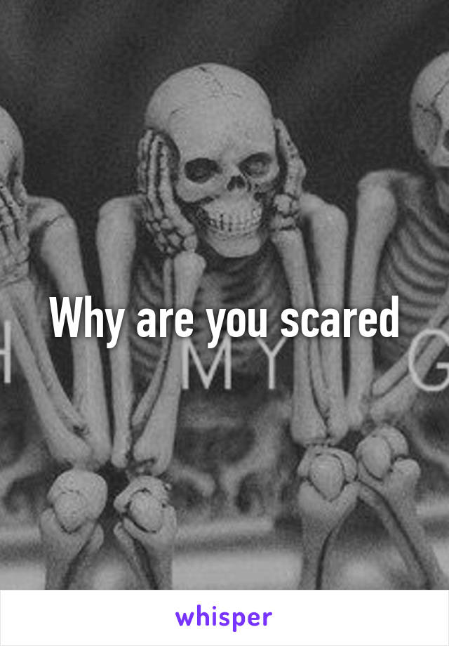 Why are you scared