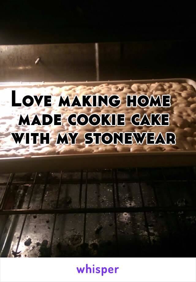 Love making home made cookie cake with my stonewear