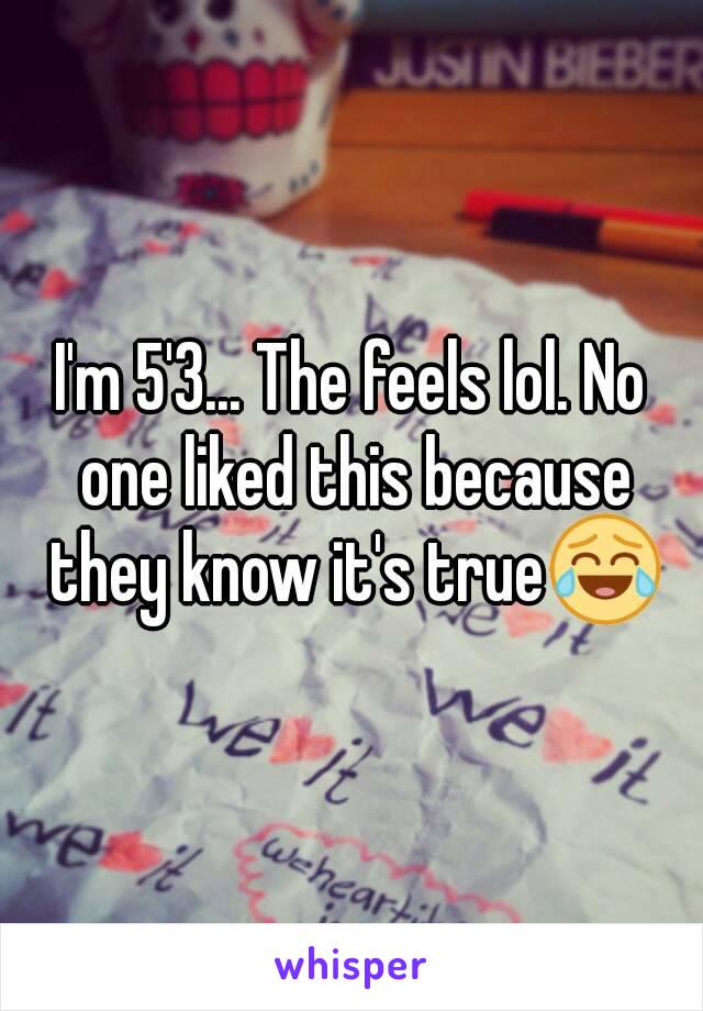 I'm 5'3... The feels lol. No one liked this because they know it's true😂