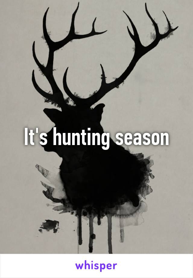 It's hunting season