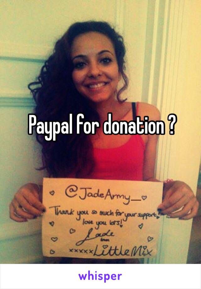 Paypal for donation ?