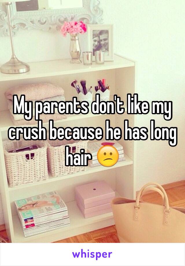 My parents don't like my crush because he has long hair 😕