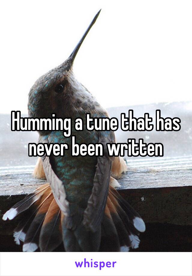 Humming a tune that has never been written 