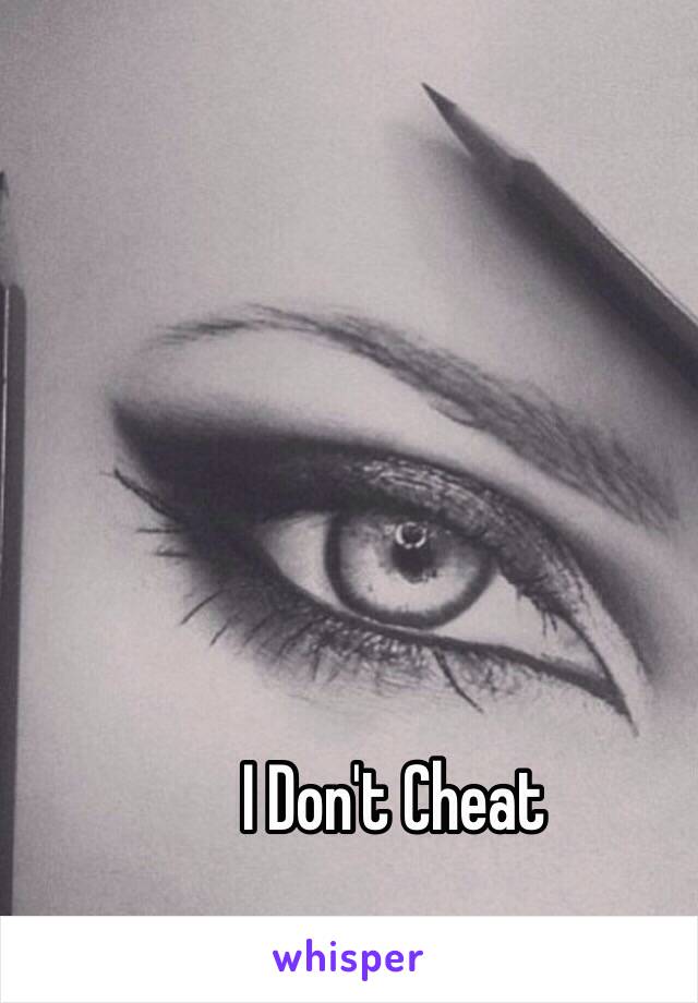 I Don't Cheat 