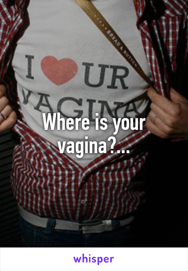 Where is your vagina?...