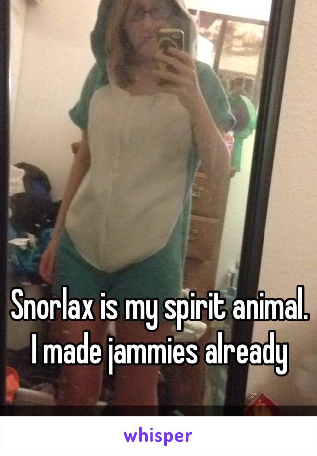 Snorlax is my spirit animal. I made jammies already