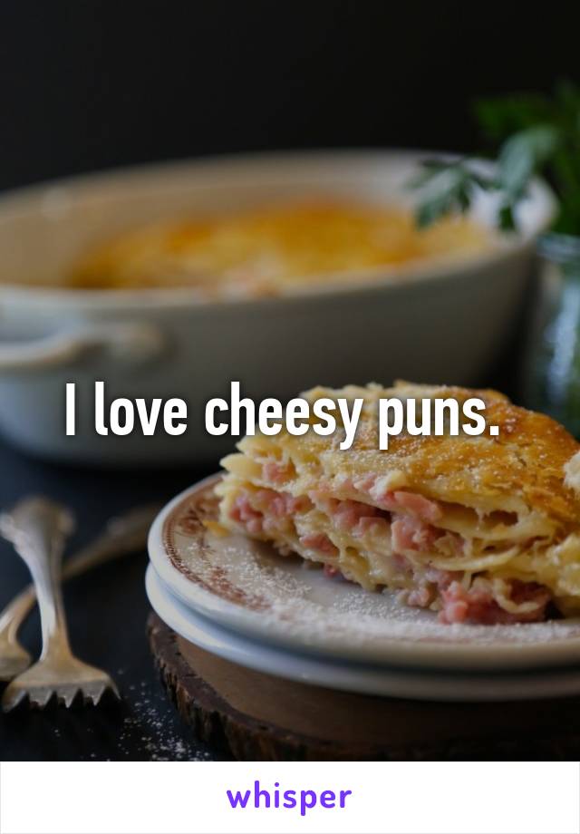 I love cheesy puns. 