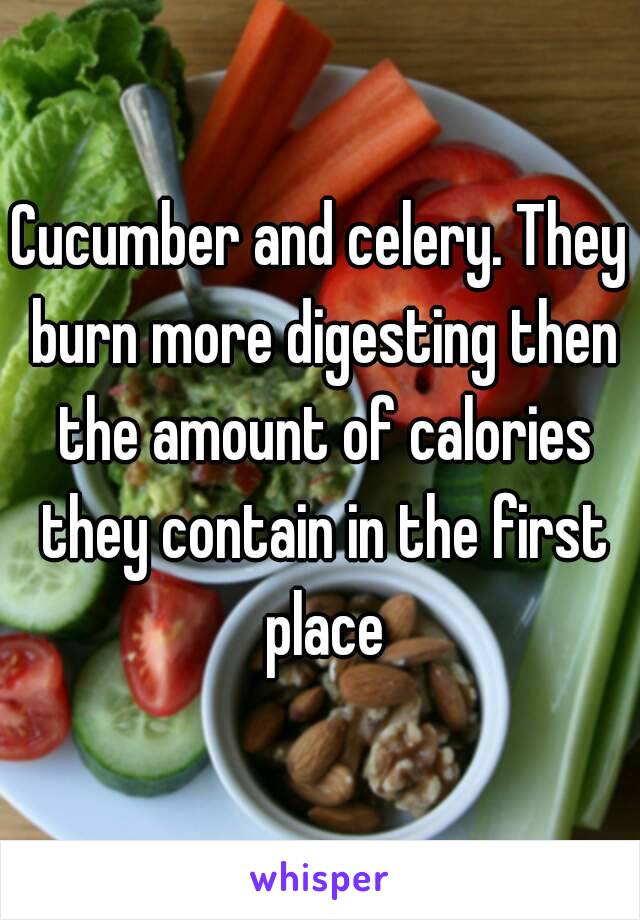 Cucumber and celery. They burn more digesting then the amount of calories they contain in the first place