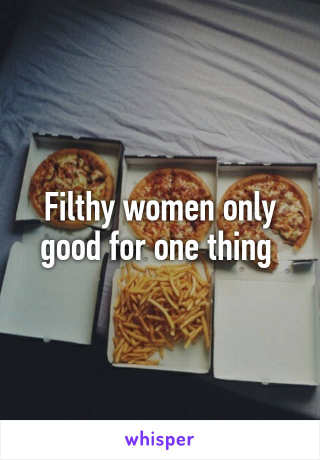 Filthy women only good for one thing 