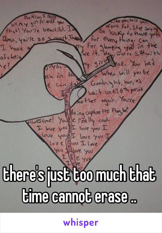 there's just too much that time cannot erase ..