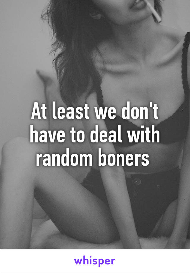 At least we don't have to deal with random boners 