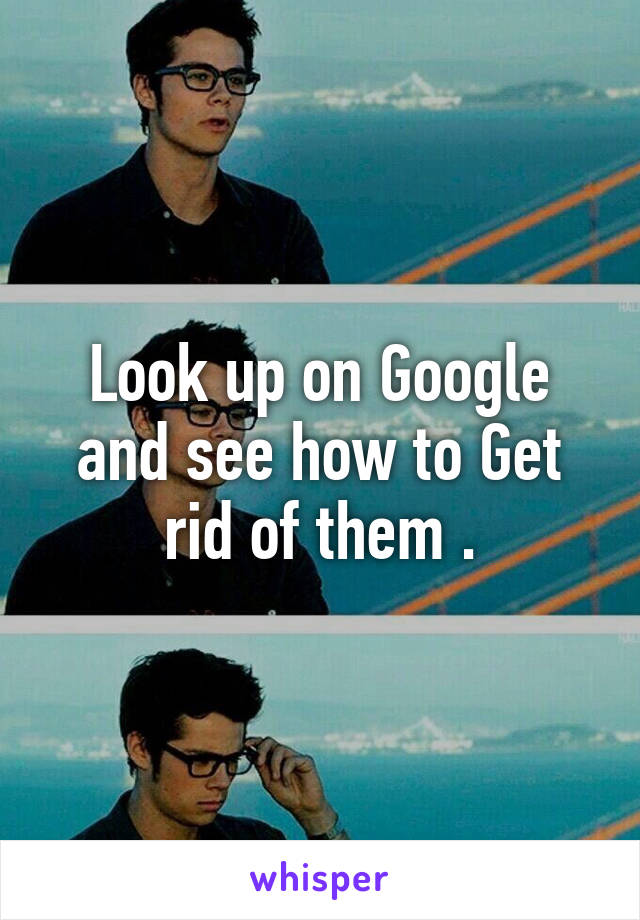 Look up on Google and see how to Get rid of them .