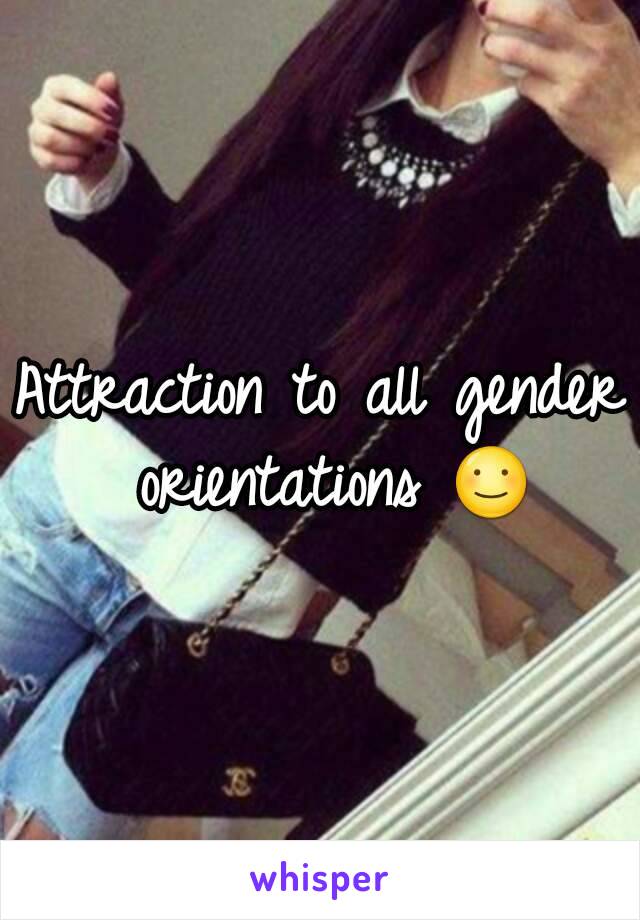 Attraction to all gender orientations ☺