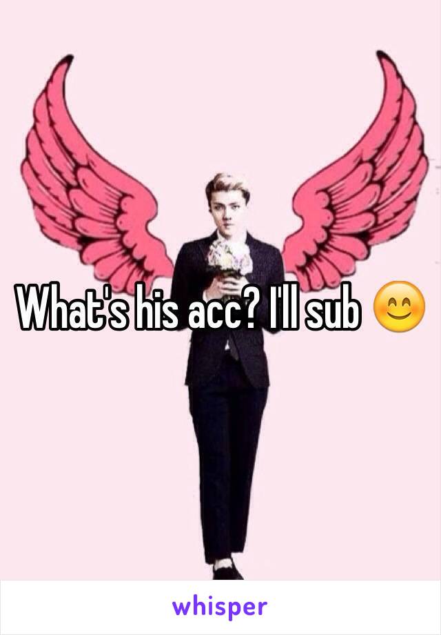 What's his acc? I'll sub 😊