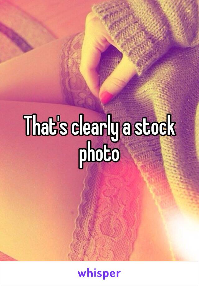 That's clearly a stock photo