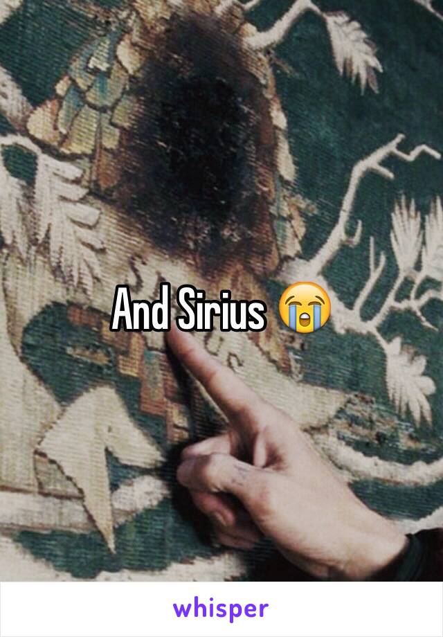 And Sirius 😭