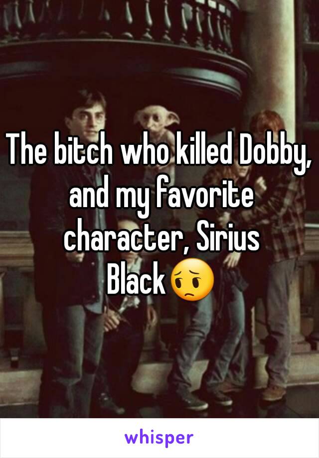 The bitch who killed Dobby, and my favorite character, Sirius Black😔