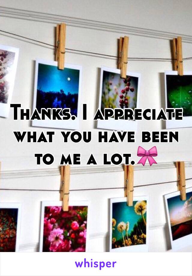 Thanks. I appreciate what you have been to me a lot.🎀