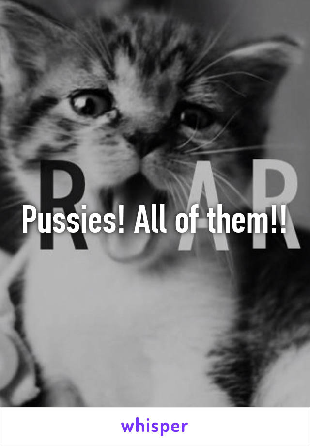 Pussies! All of them!!