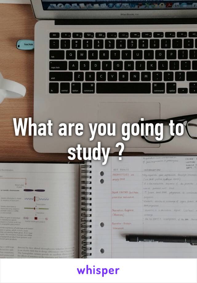 What are you going to study ? 