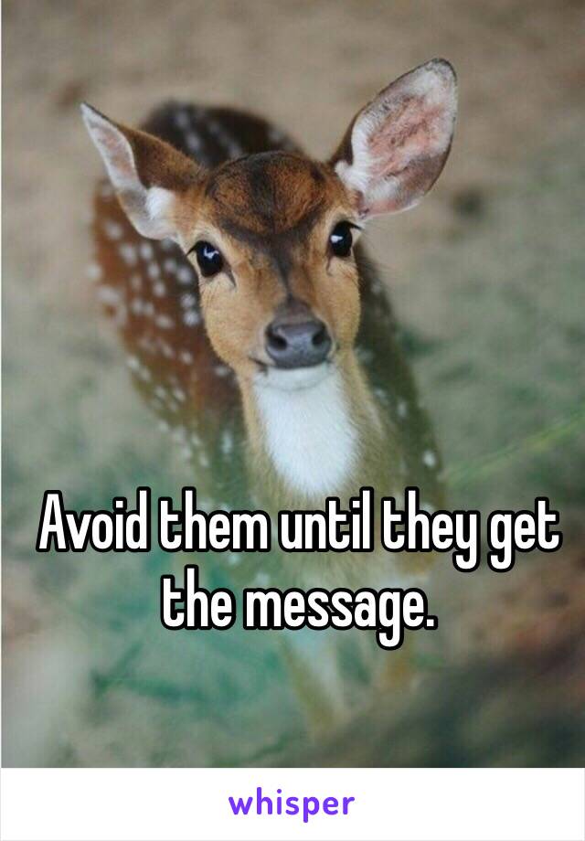 Avoid them until they get the message.