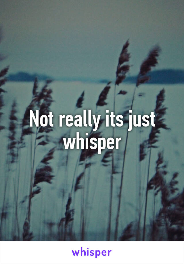 Not really its just whisper