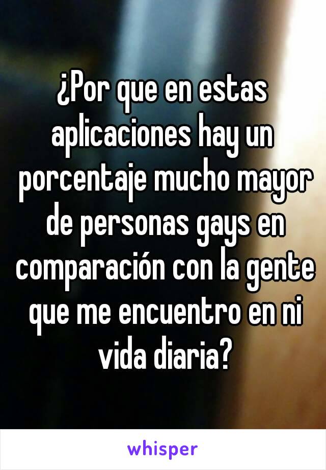 ¿Por que en estas aplicaciones hay un  porcentaje mucho mayor de personas gays en comparación con la gente que me encuentro en ni vida diaria?