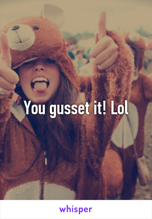 You gusset it! Lol