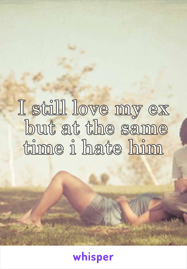 I still love my ex but at the same time i hate him 